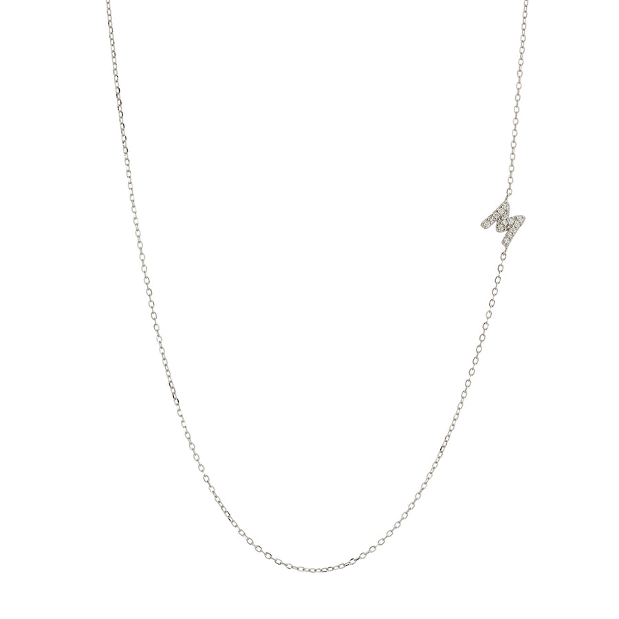 Asymmetrical Initial Necklace Necklace - Alex Mika Jewelry