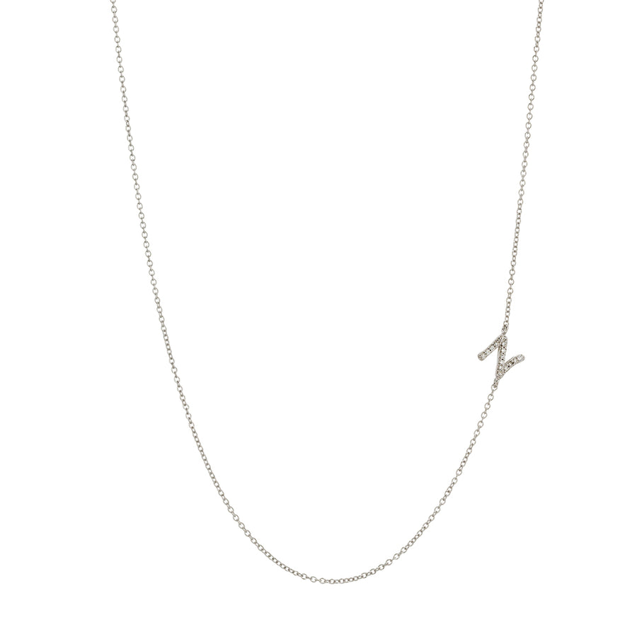 Asymmetrical Initial Necklace Necklace - Alex Mika Jewelry