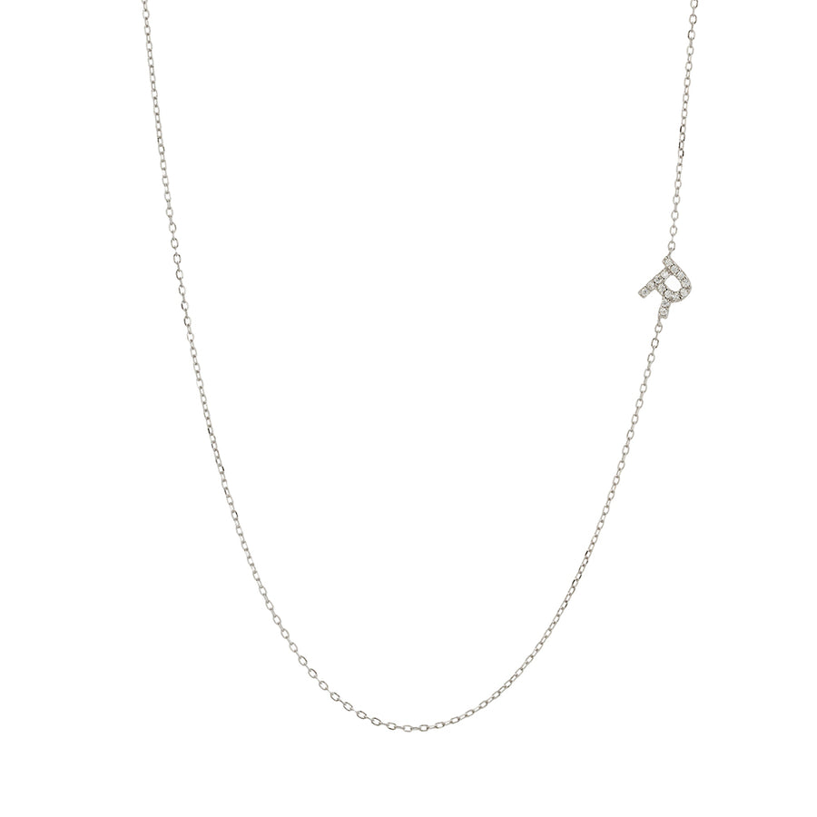 Asymmetrical Initial Necklace Necklace - Alex Mika Jewelry