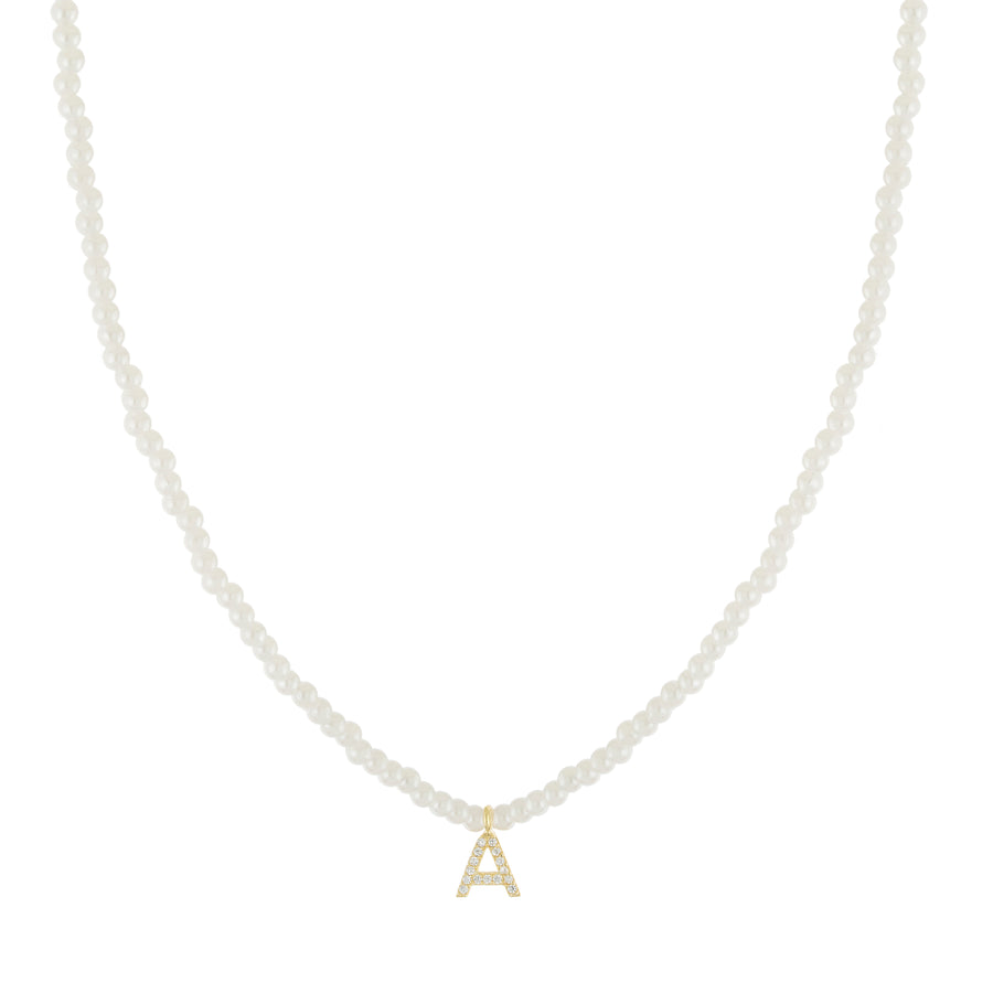 Pearls Initial Necklace – Alex Mika Jewelry