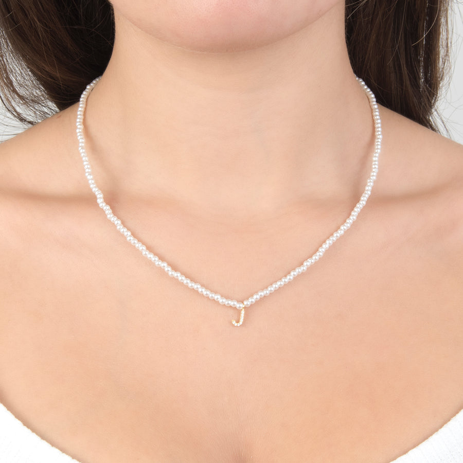 Pearls Initial Necklace