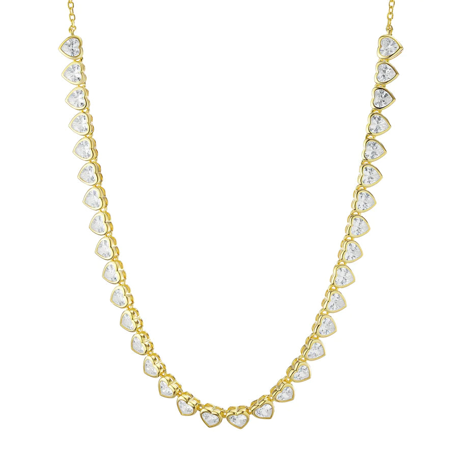 Heart Tennis Necklace Necklace - Alex Mika Jewelry