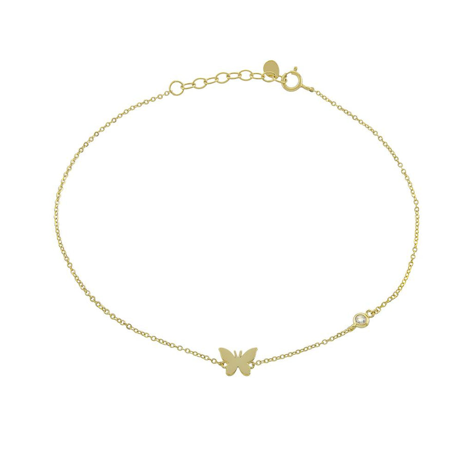 Bfly Anklet Anklet - Alex Mika Jewelry