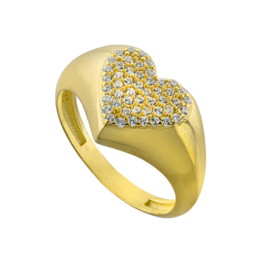 Pavé Heart Signet Ring Ring - Alex Mika Jewelry