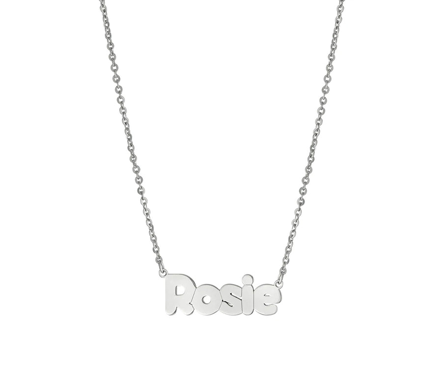 Smooth Bubble Letter Necklace