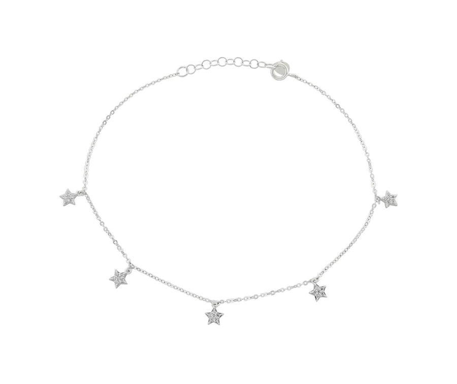 Star Drop Anklet Anklet - Alex Mika Jewelry