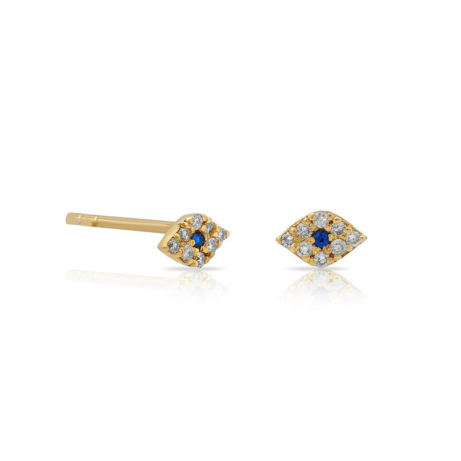 14K Evil Eye Studs Earring - Alex Mika Jewelry