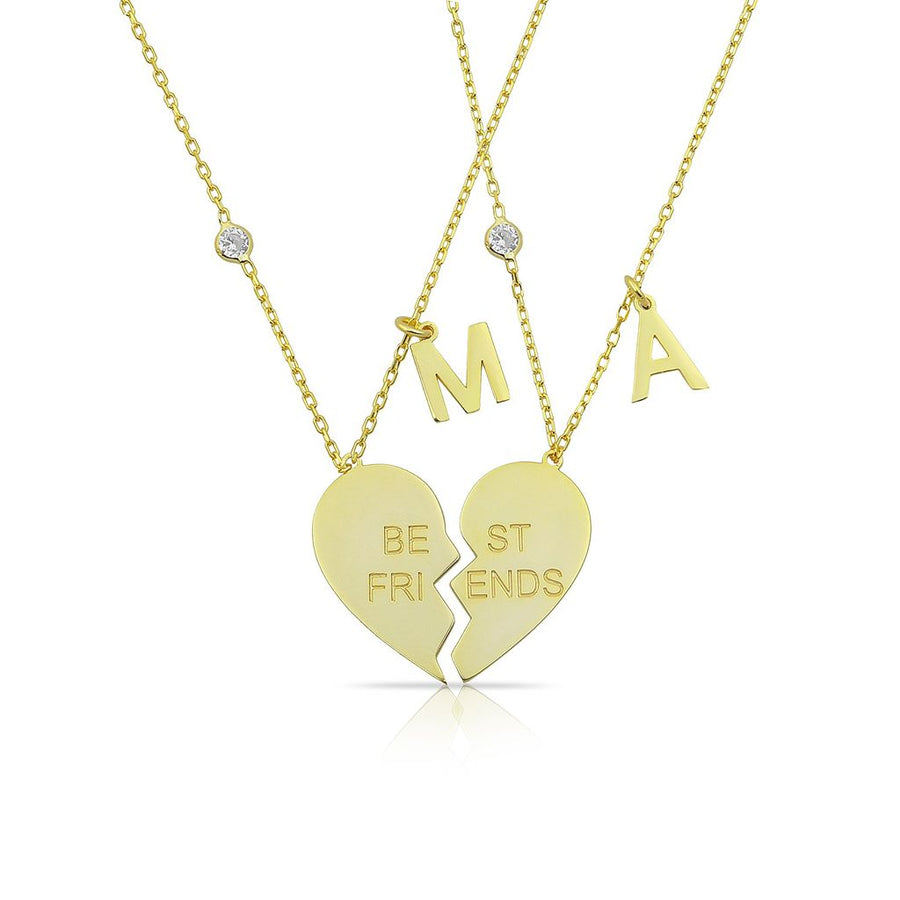 BFF Initial Personalized Neckace