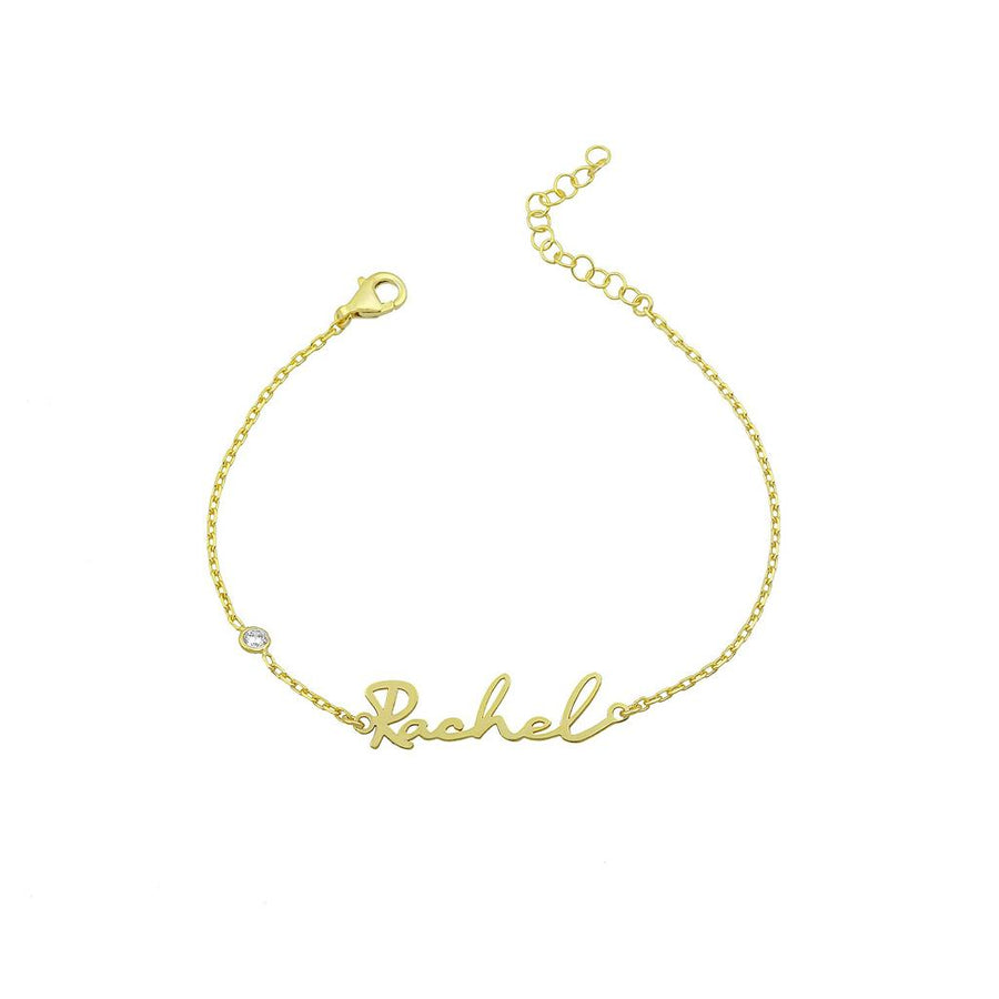 Dainty Script Name Bracelet Bracelet - Alex Mika Jewelry