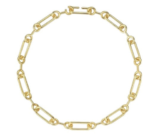 Double Circle Oval Link Necklace Necklace - Alex Mika Jewelry