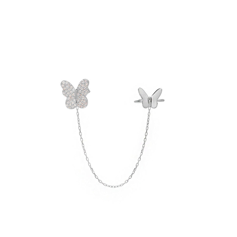 Butterfly Chain Cuff Earring Earring - Alex Mika Jewelry