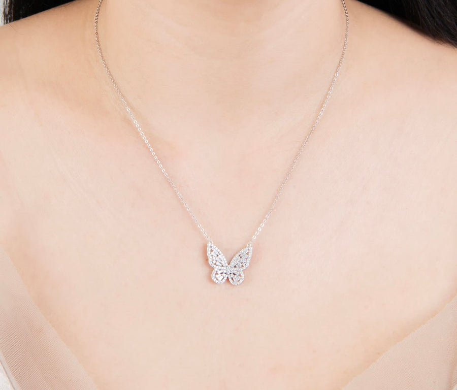 Butterfly Glam Necklace Necklace - Alex Mika Jewelry