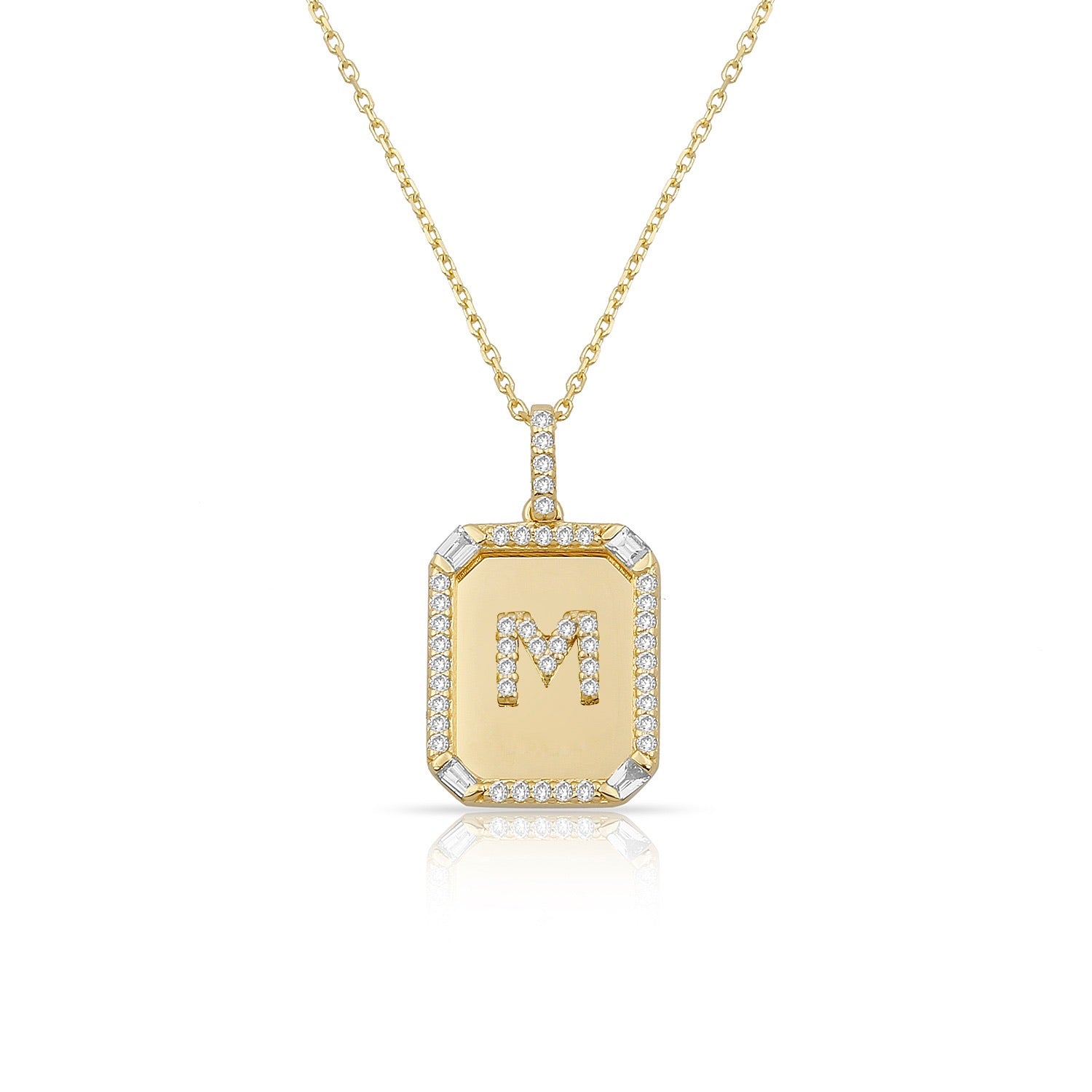 14K Diamond Bubble Initial Pendant – Alex Mika Jewelry, Initial