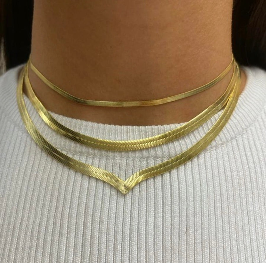 Herringbone Choker Necklace - Alex Mika Jewelry
