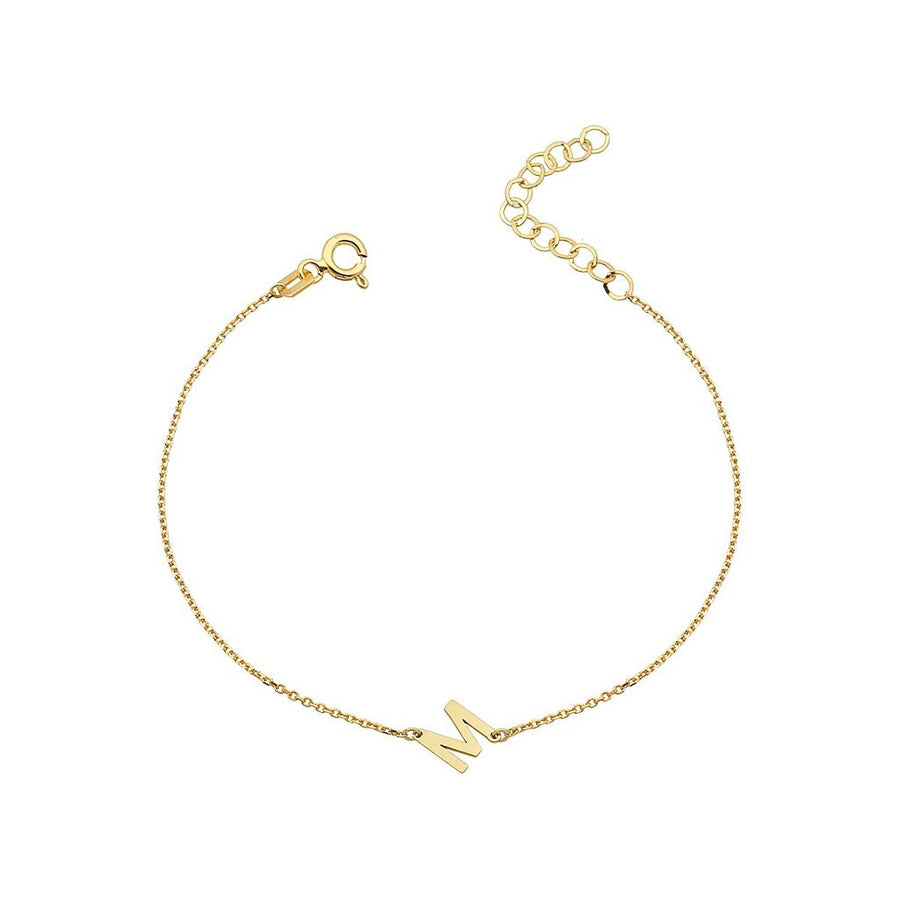 14k Initial Gold Bracelet – Alex Mika Jewelry