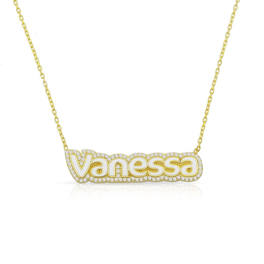 Bubble Letter Necklace Necklace - Alex Mika Jewelry