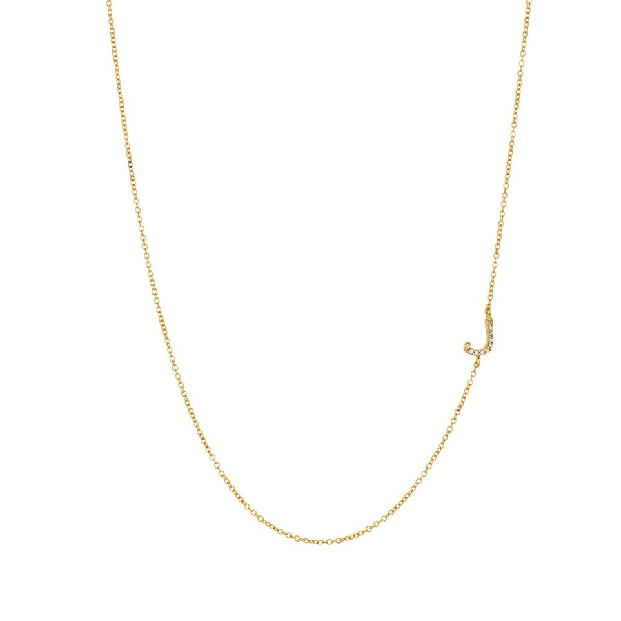 Asymmetrical Initial Necklace Necklace - Alex Mika Jewelry