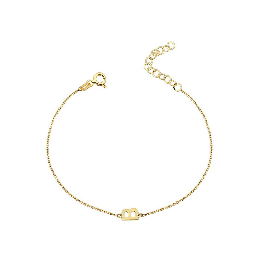 14k Initial Gold Bracelet Bracelet - Alex Mika Jewelry
