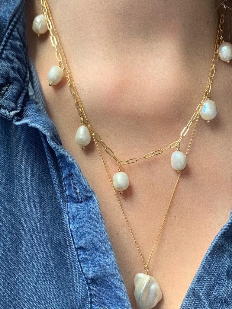Long Pearl Necklace Necklace - Alex Mika Jewelry