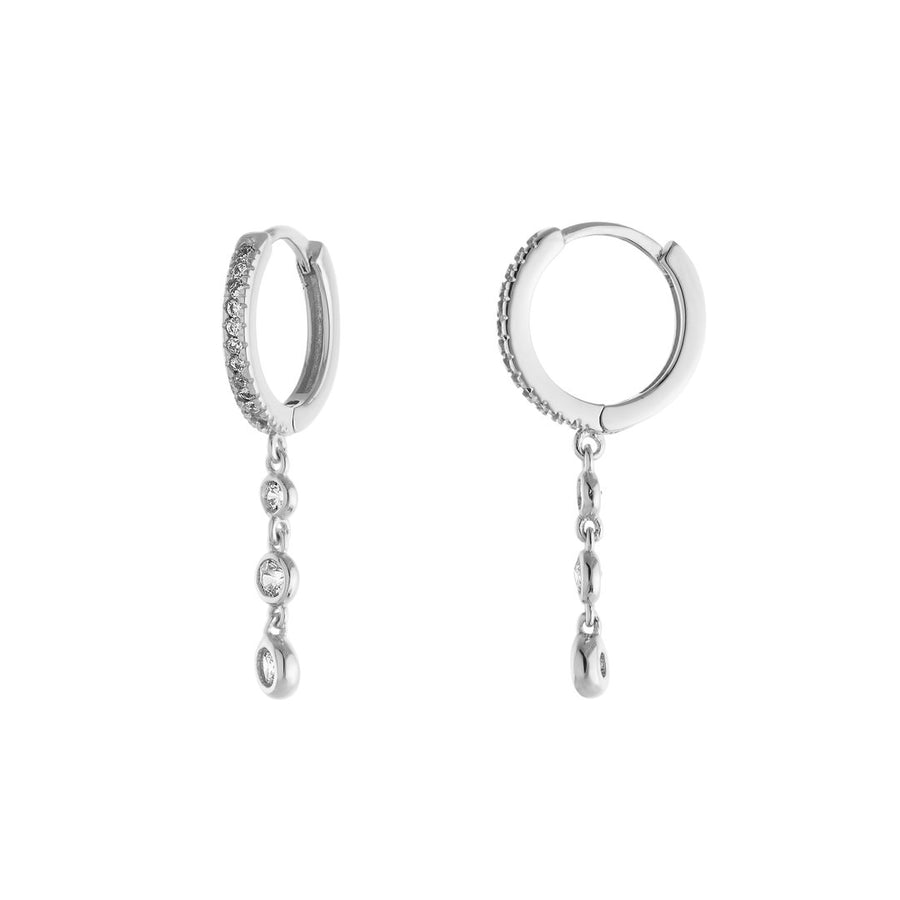 Multi Bezel Huggies Earring - Alex Mika Jewelry