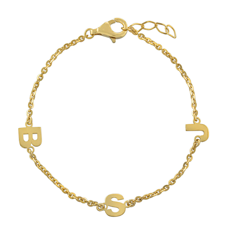 Initial Letters Bracelet Bracelet - Alex Mika Jewelry