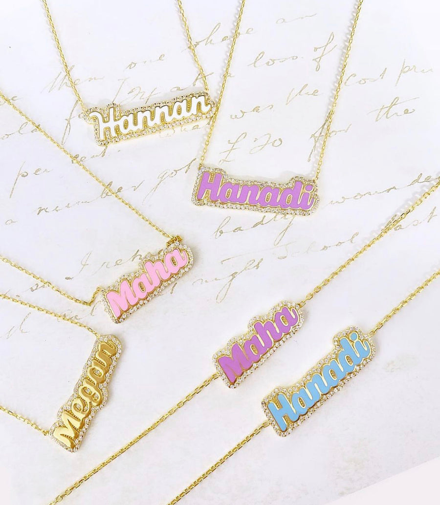 Bubble Letter Necklace Necklace - Alex Mika Jewelry