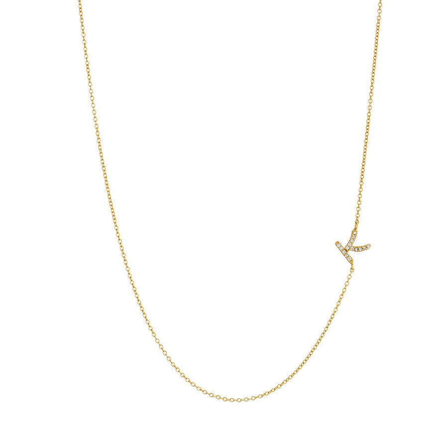 Asymmetrical Initial Necklace – Alex Mika Jewelry