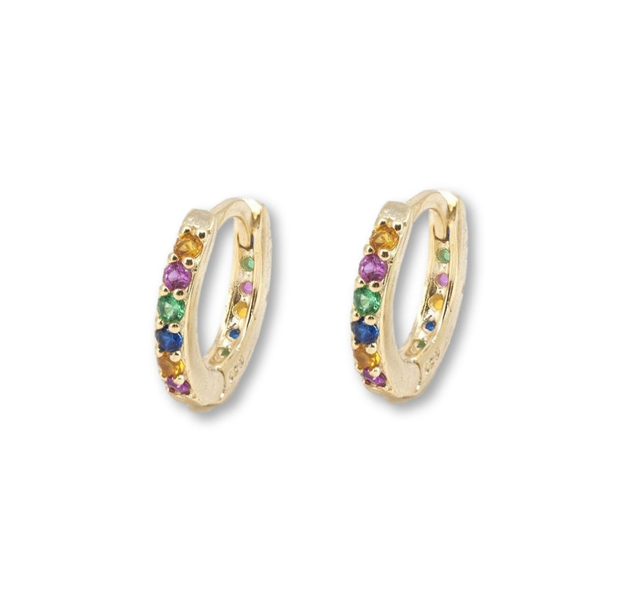 Rainbow Mini Hoops Earring - Alex Mika Jewelry