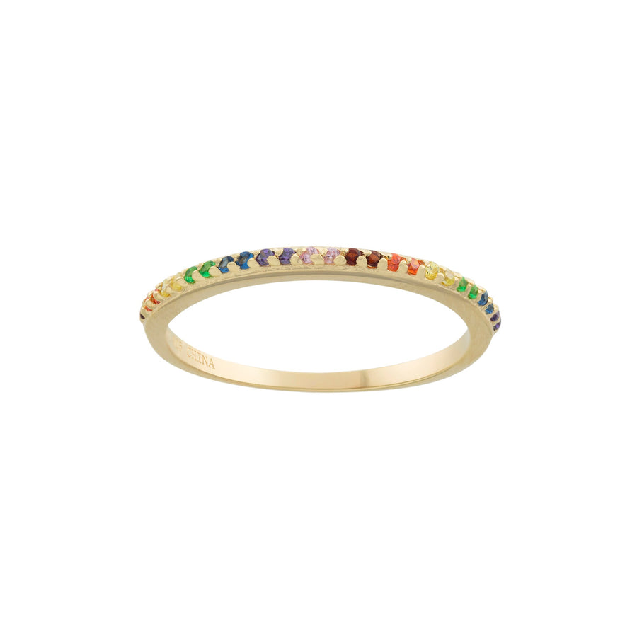 Rainbow Pavé Band Ring - Alex Mika Jewelry