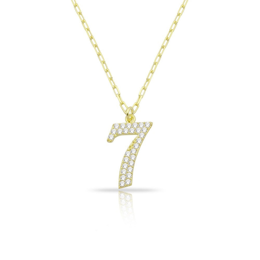 Lucky Number Link Necklace Necklace - Alex Mika Jewelry