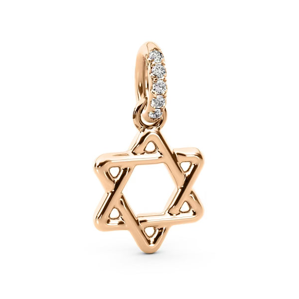 14K Diamond Bubble Star Pendant Necklace - Alex Mika Jewelry