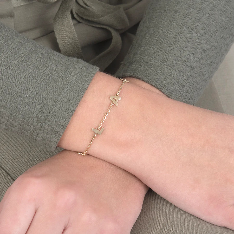 Initial Letters Bracelet Bracelet - Alex Mika Jewelry