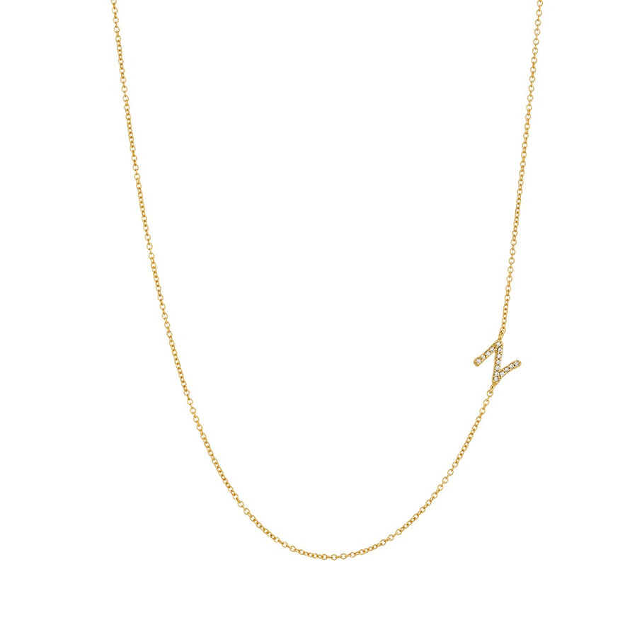 Asymmetrical Initial Necklace Necklace - Alex Mika Jewelry