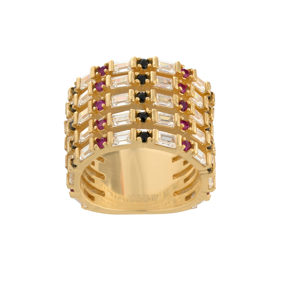 Multi Layer Baguette Ring Ring - Alex Mika Jewelry