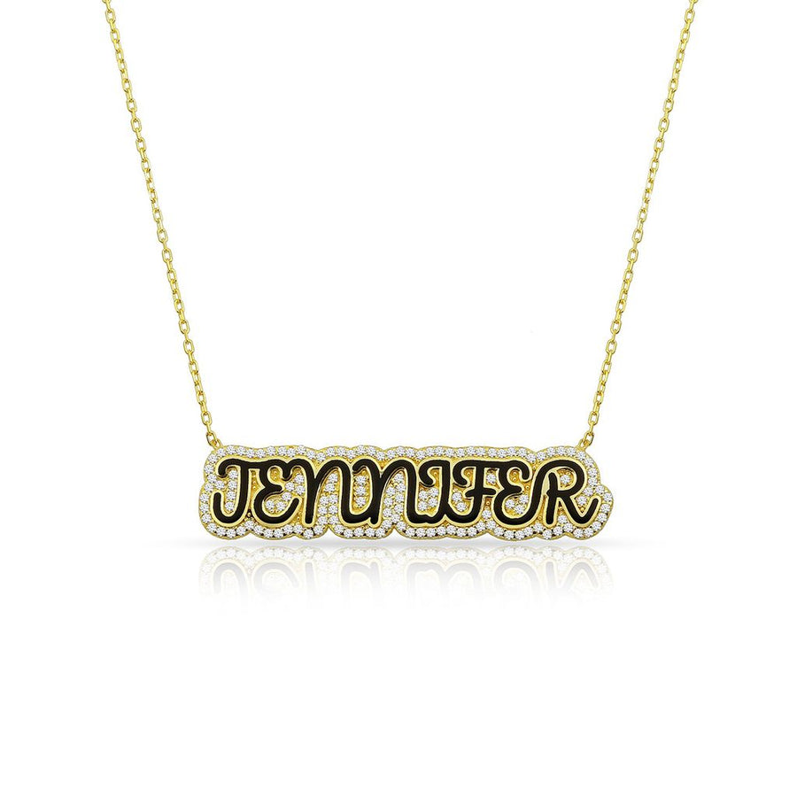 Bubble Letter Necklace Necklace - Alex Mika Jewelry