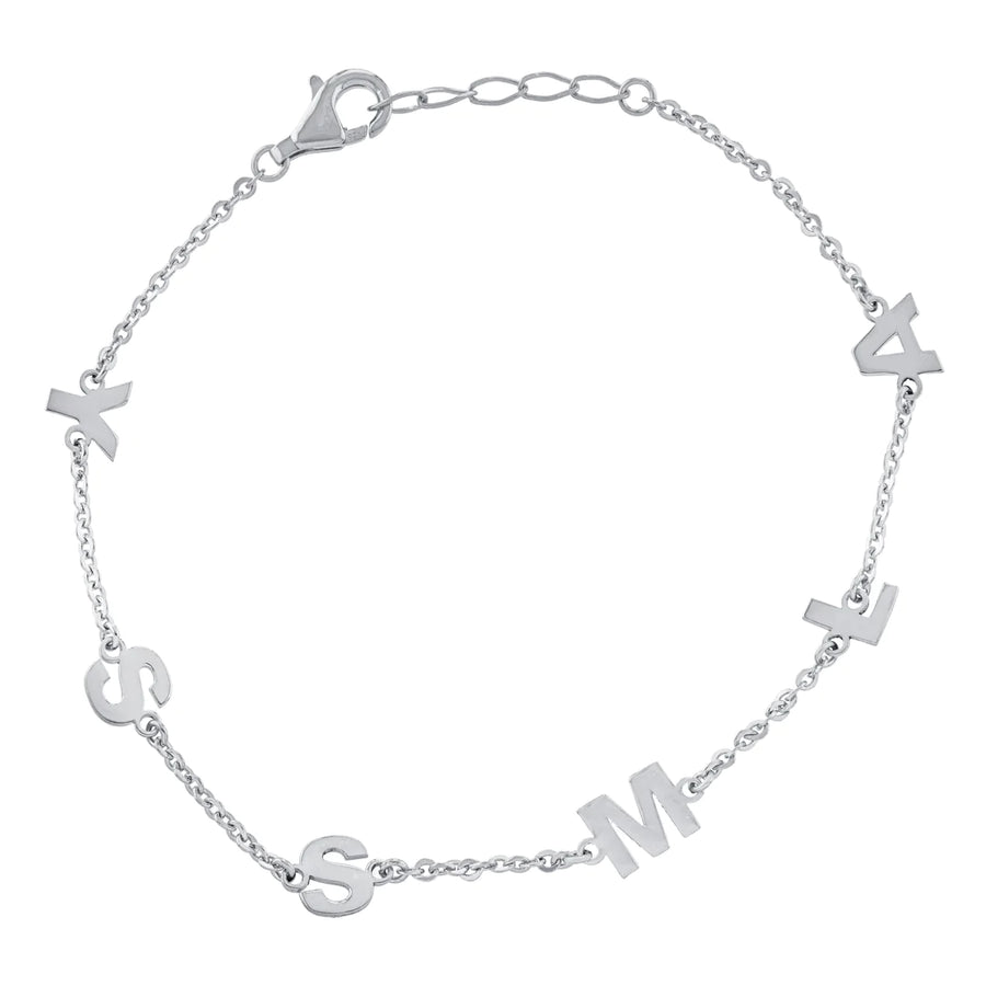 Initial Letters Bracelet Bracelet - Alex Mika Jewelry
