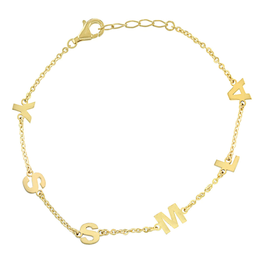 Initial Letters Bracelet Bracelet - Alex Mika Jewelry