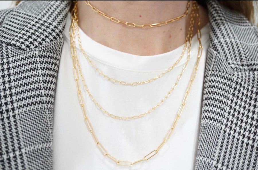 Wide Link Choker Necklace