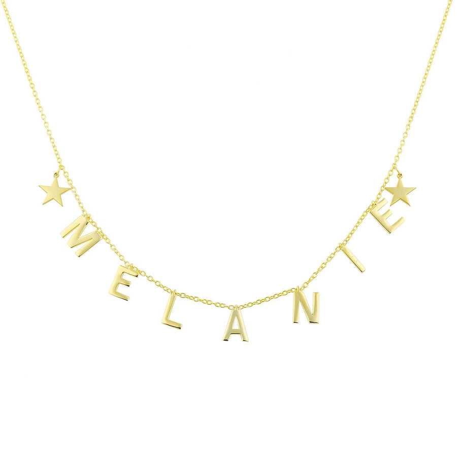 Dangling Name Star Necklace