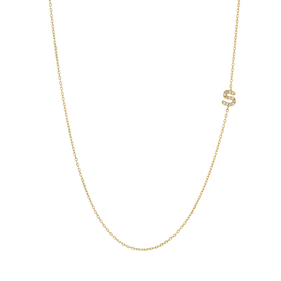 Asymmetrical Initial Necklace Alex Mika Jewelry