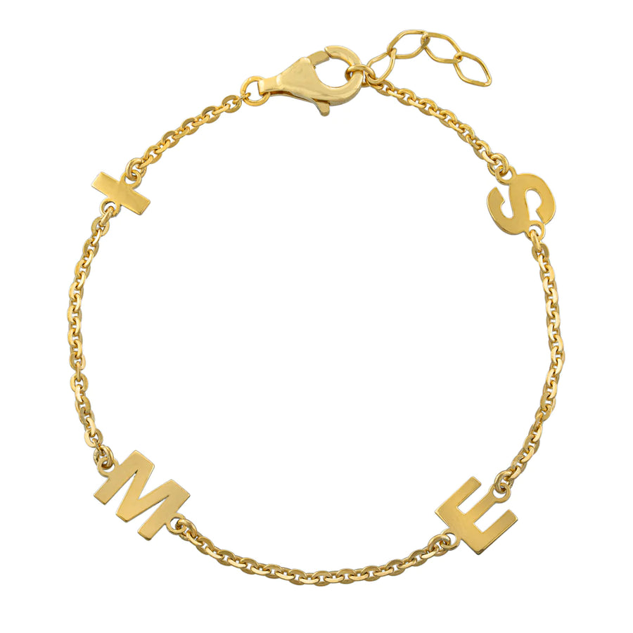 Initial Letters Bracelet Bracelet - Alex Mika Jewelry