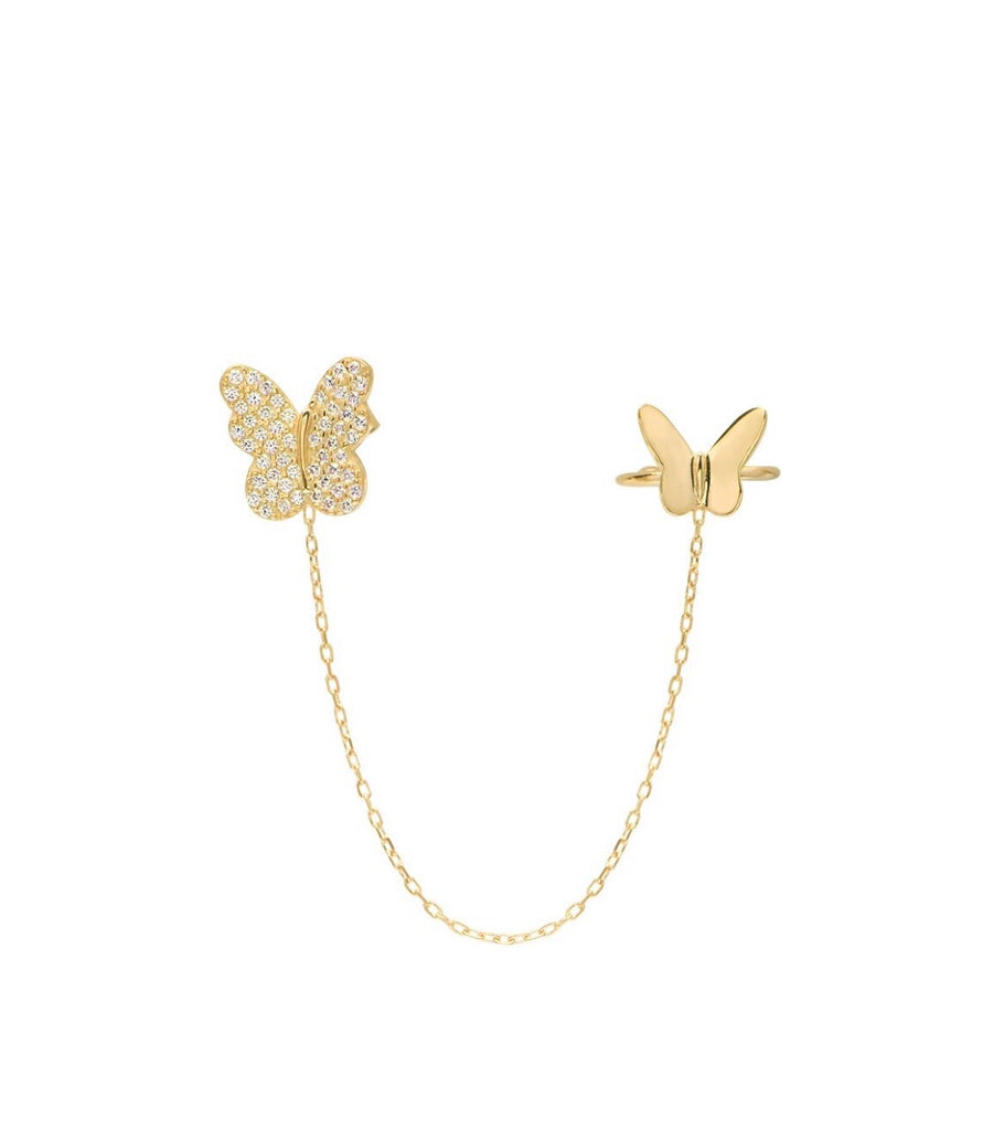 Butterfly Chain Cuff Earring