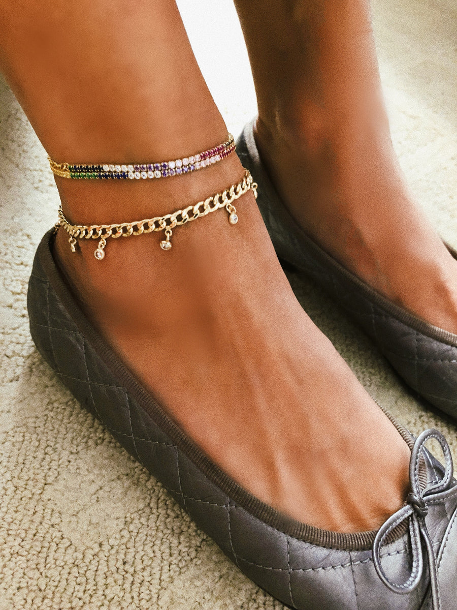Real sales tennis anklet