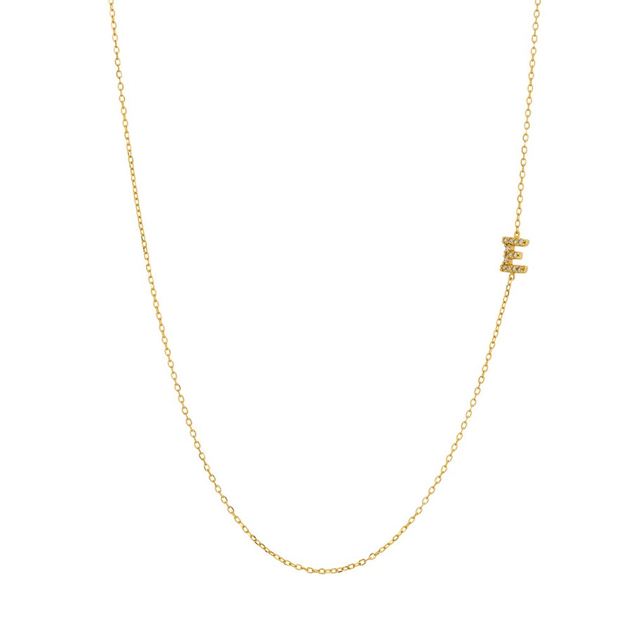 Asymmetrical Initial Necklace Necklace - Alex Mika Jewelry