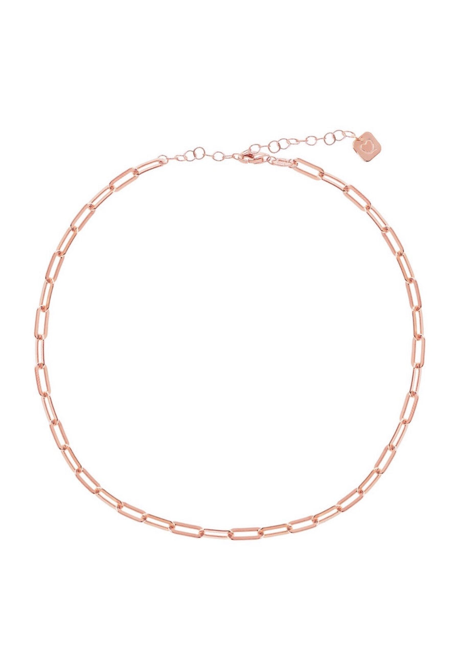 Wide Link Choker Necklace