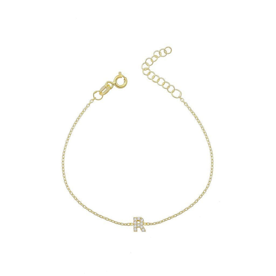 CZ Initial Anklet