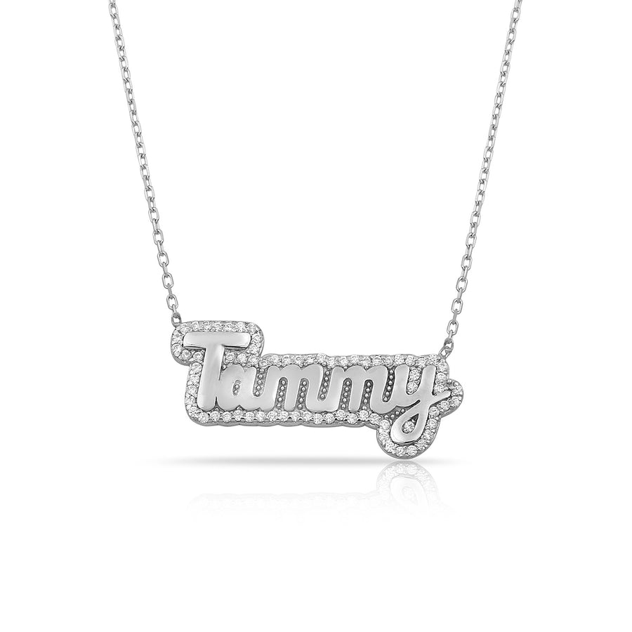 Bubble Letter Necklace Necklace - Alex Mika Jewelry