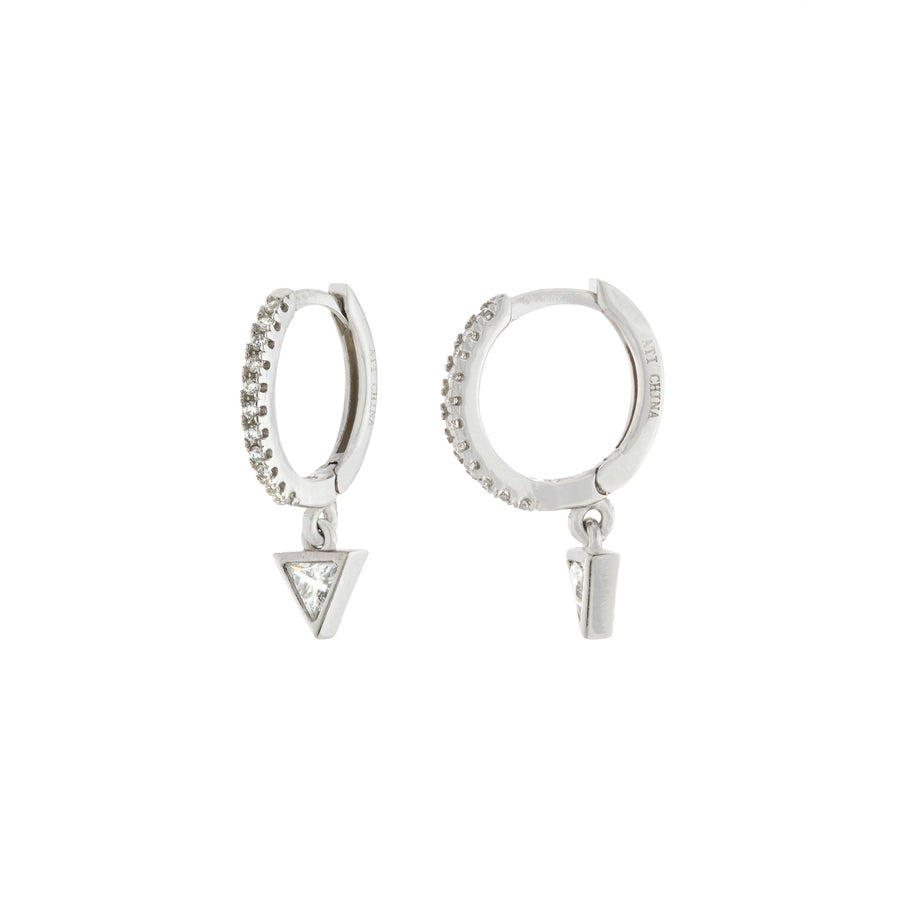 Triangle Huggies Earring - Alex Mika Jewelry
