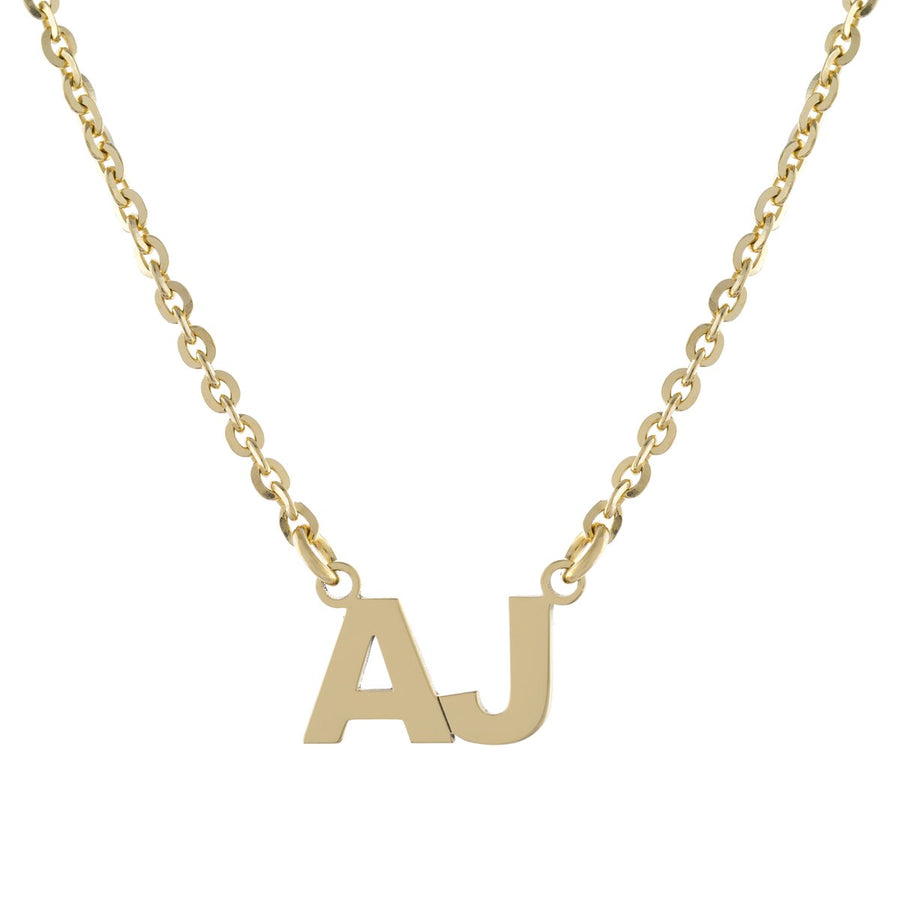 Double Initial Necklace Necklace - Alex Mika Jewelry