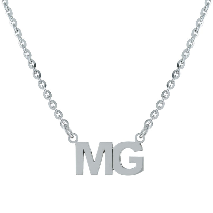 Double Initial Necklace Necklace - Alex Mika Jewelry